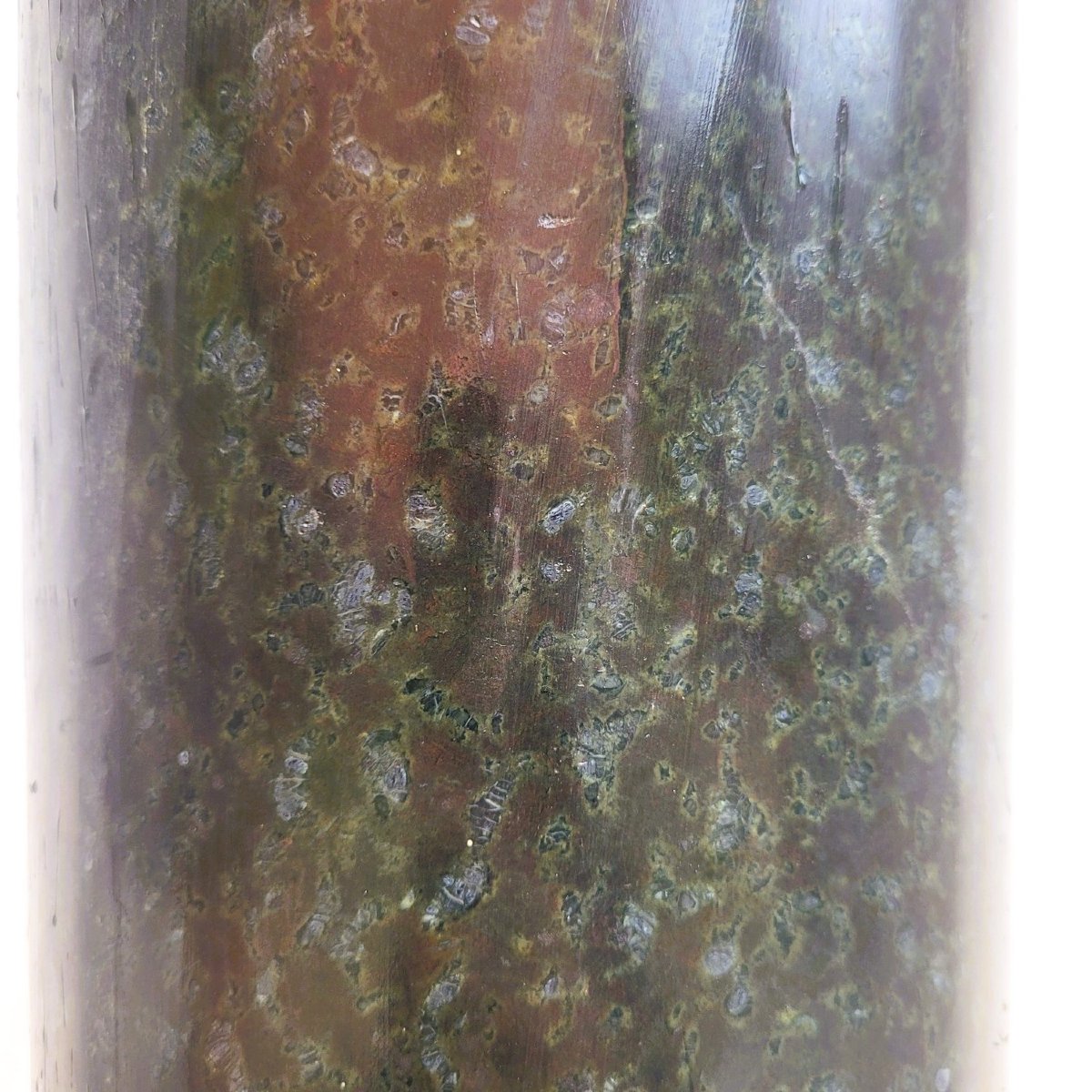 Paire de colonnes en marbre vert, H190cm, XIXème siècle-photo-3