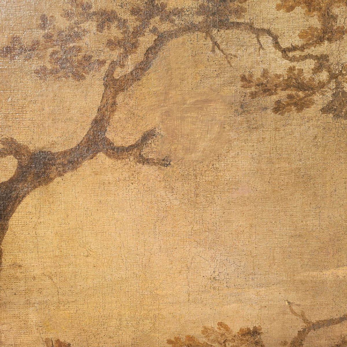 Spectaculaire Tableau, 193x243cm, paysage animé, XVIIème siècle-photo-2