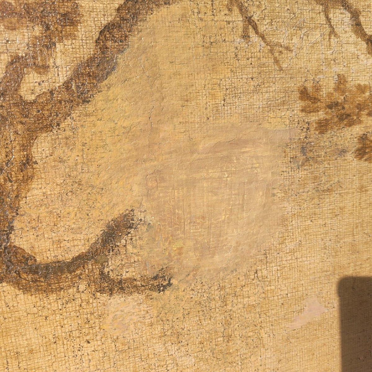 Spectaculaire Tableau, 193x243cm, paysage animé, XVIIème siècle-photo-4