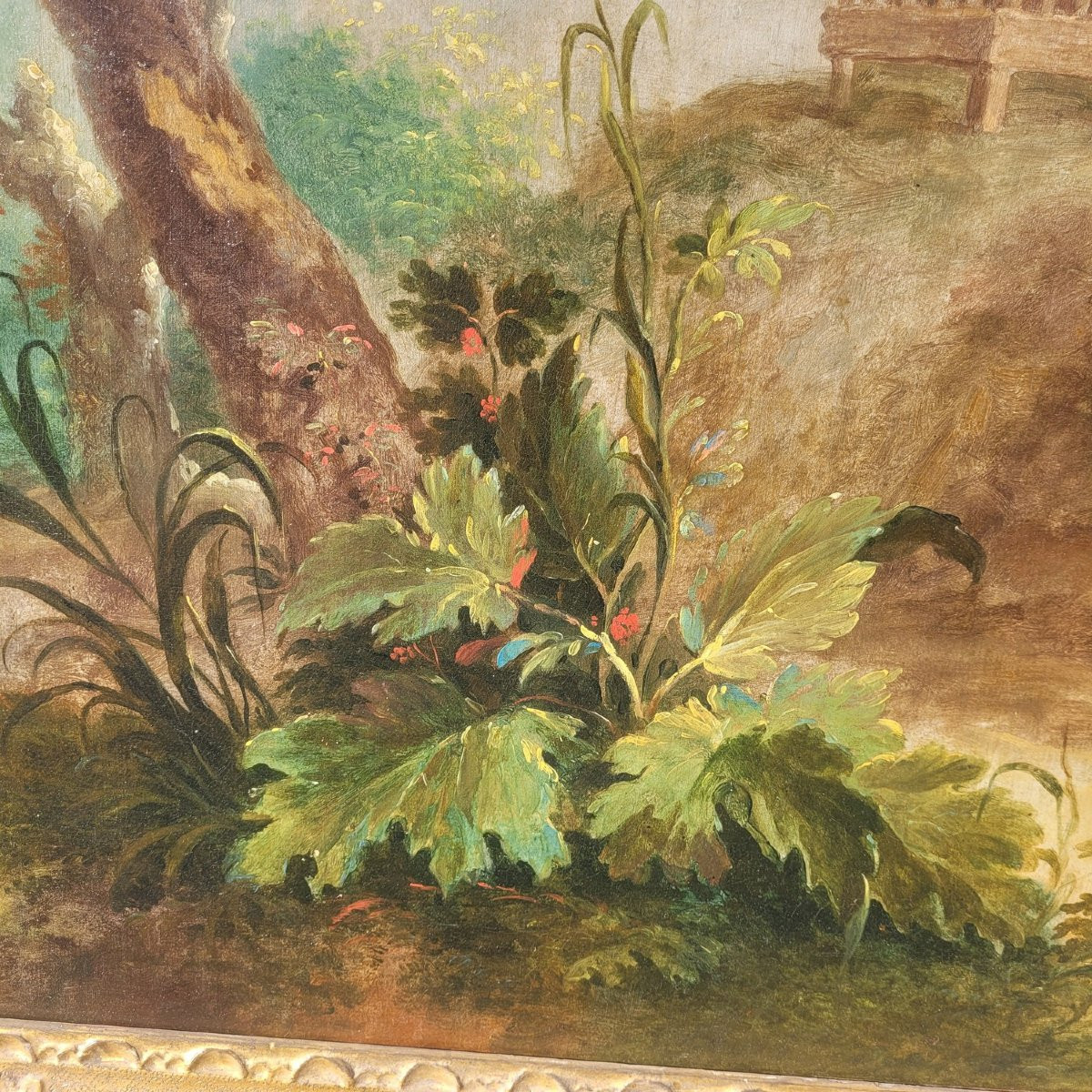 Oil On Canvas, 152 X 88 Cm, Putti Playing With Birds, Early 19th Century-photo-1