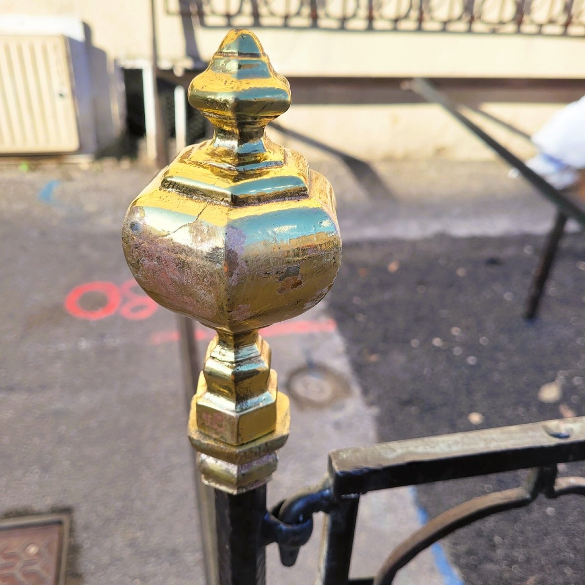 Wrought Iron Bed, 206cm Long, Mid-20th Century-photo-6