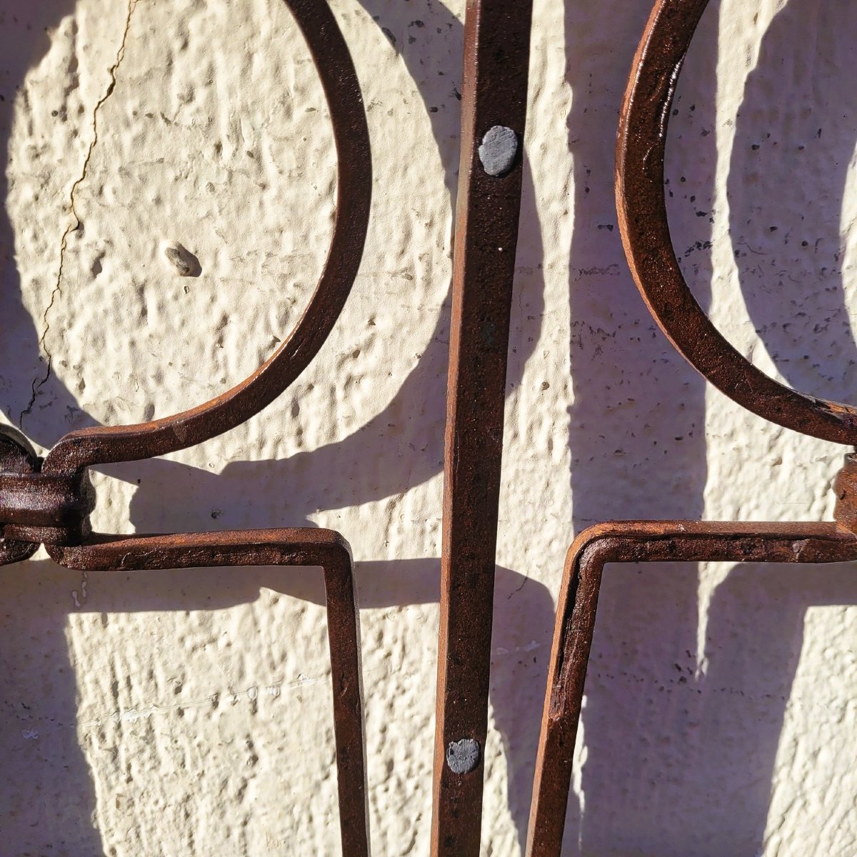 Wrought Iron Bed, 206cm Long, Mid-20th Century-photo-7