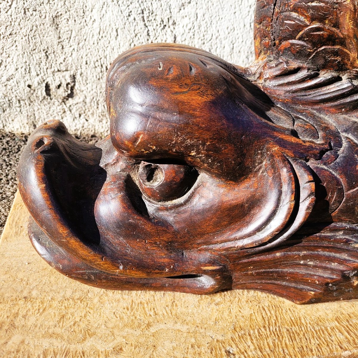 Coffee Table, 160cm Long, Marbre And Carved Wood, 18th Century-photo-2