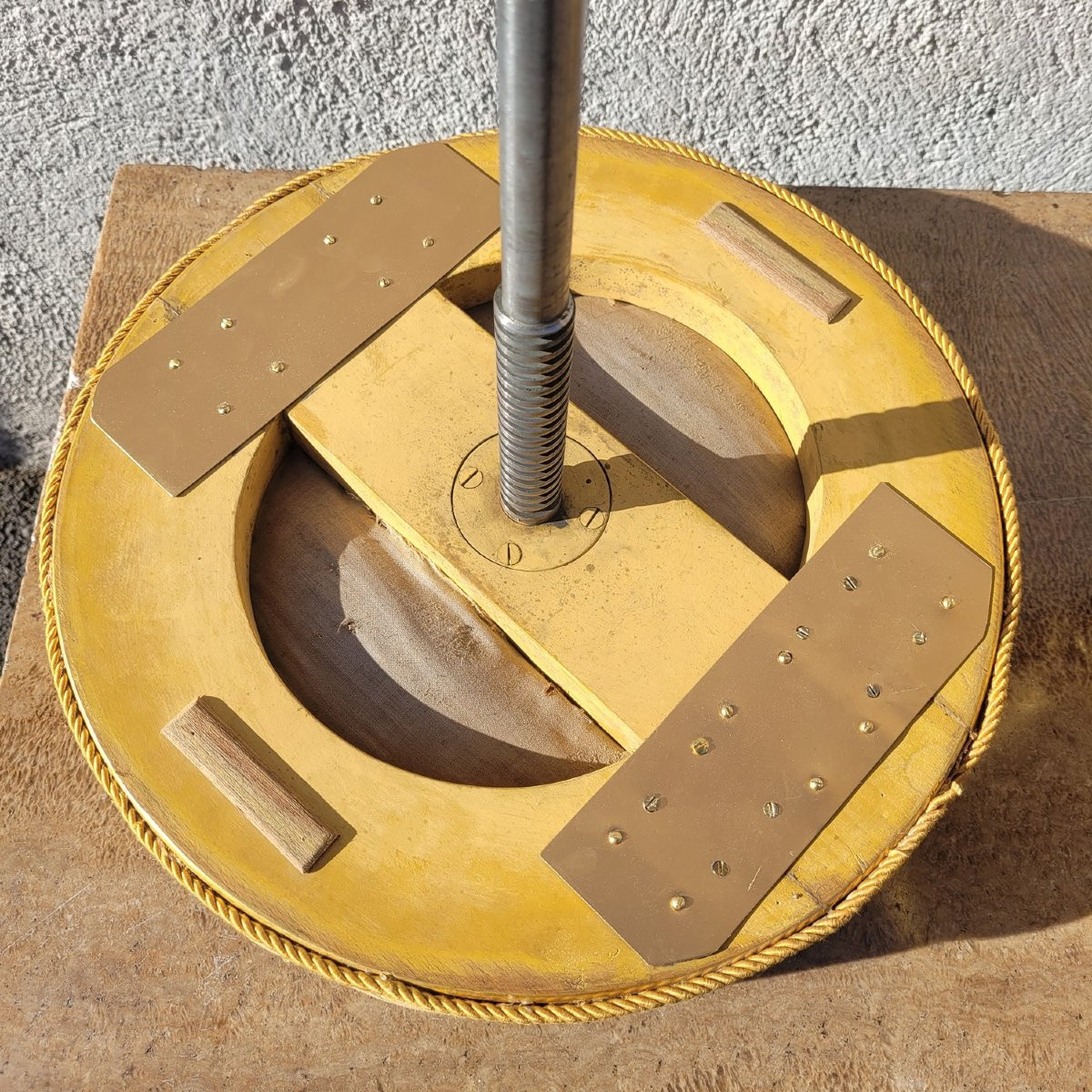 Tabouret de piano tournant, bois doré, fin XIXème siècle-photo-6