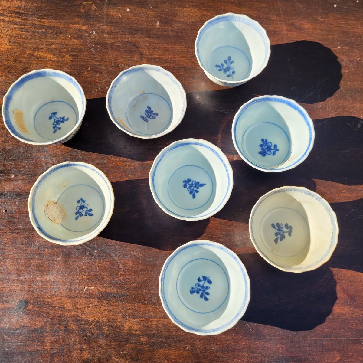 Ca Mau Binh Thuan, Suite de 8 bols en porcelaine, début XVIIIème siècle-photo-1