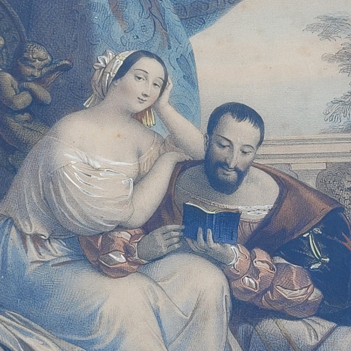 Les Amours de François 1er, gravures colorées, XIXème siècle-photo-4