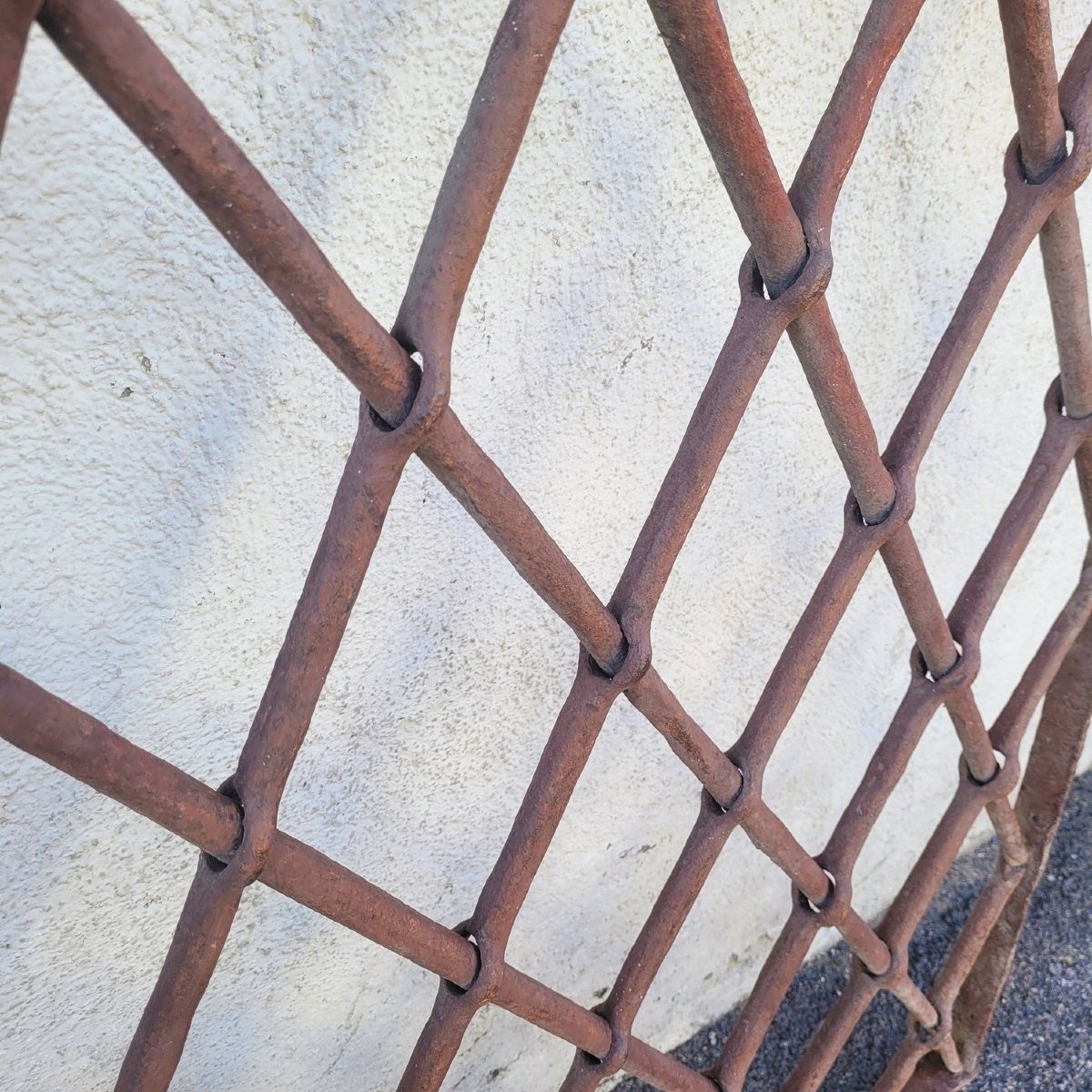 Grande grille en fer forgé, H174 x 88cm, époque XVI/XVIIème siècle-photo-2