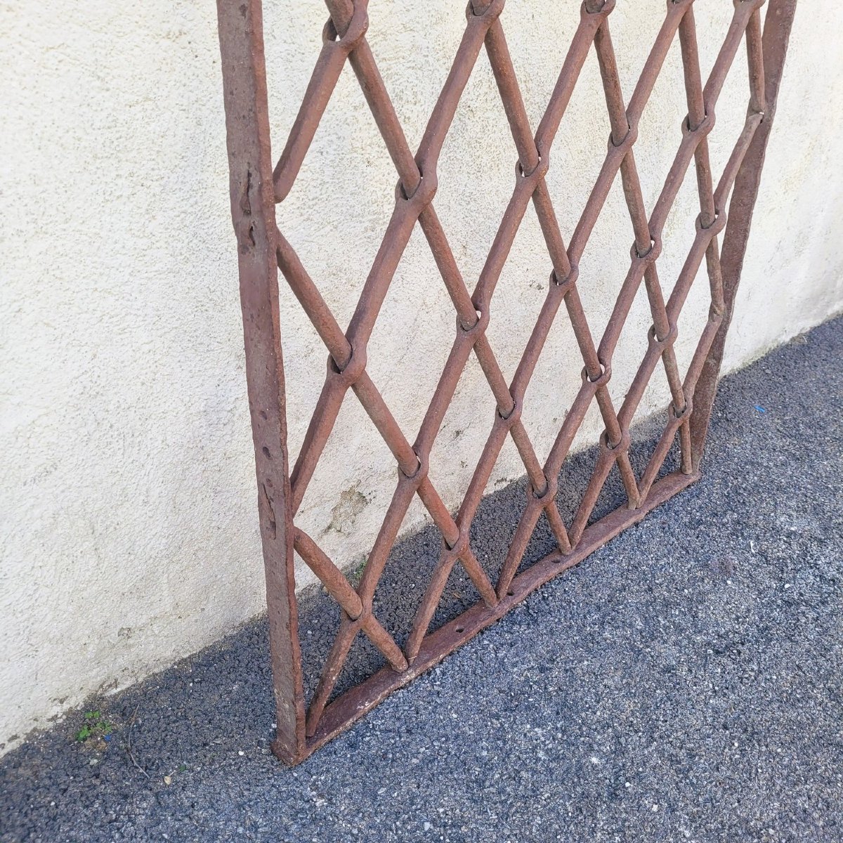 Grande grille en fer forgé, H174 x 88cm, époque XVI/XVIIème siècle-photo-7