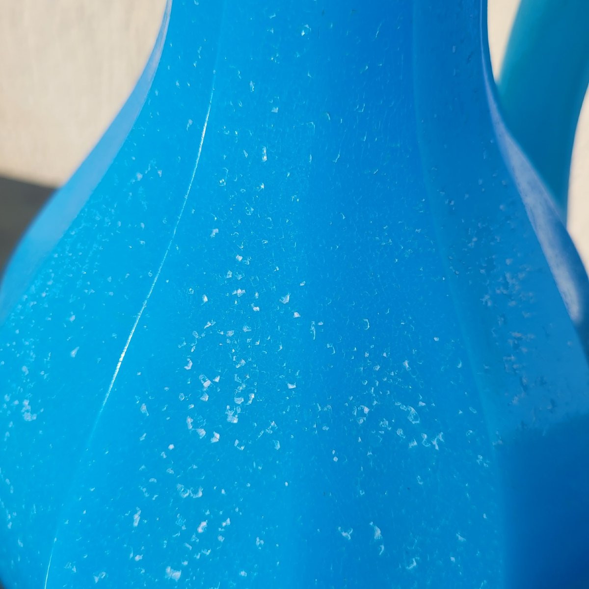 Pichet en pate de verre bleue, milieu XIXème siècle-photo-6