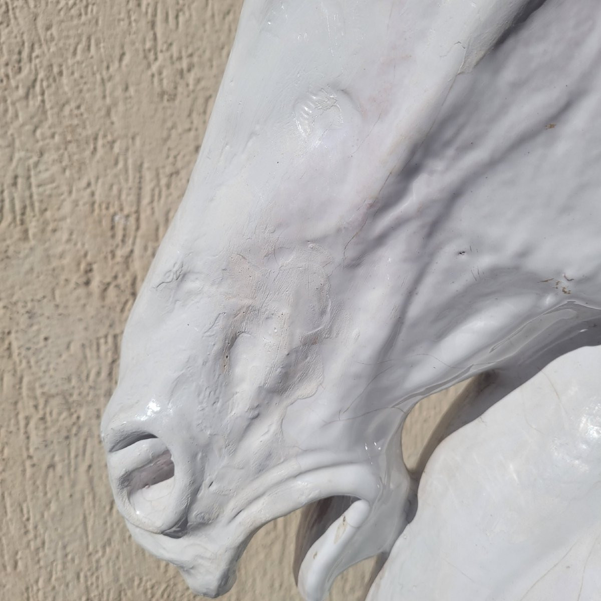 Ceramic Horse Heads, H70cm, Italy, 20th Century-photo-3