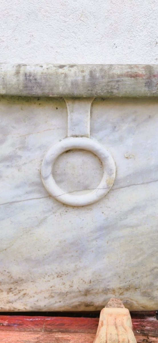 Marble Bathtub With Rings, 19th Century-photo-3
