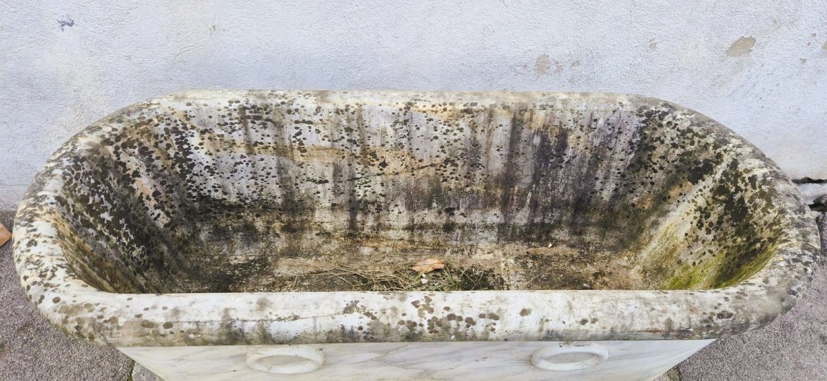 Marble Bathtub With Rings, 19th Century-photo-4