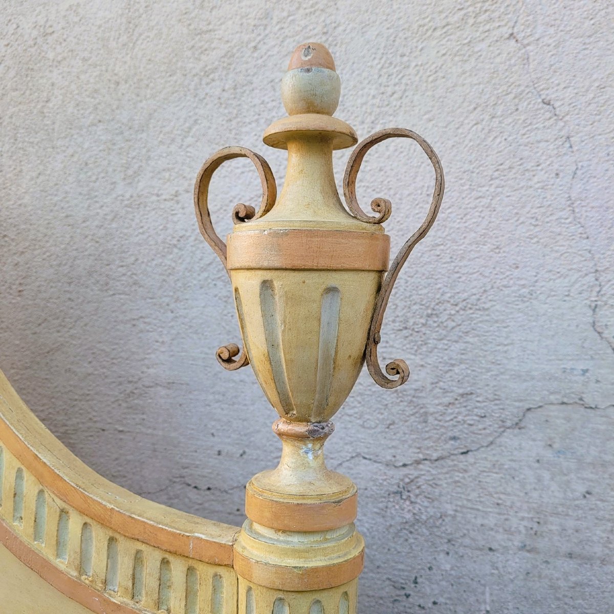 Large Lacquered Bed, L173cm, Late 18th/early 19th Century-photo-3