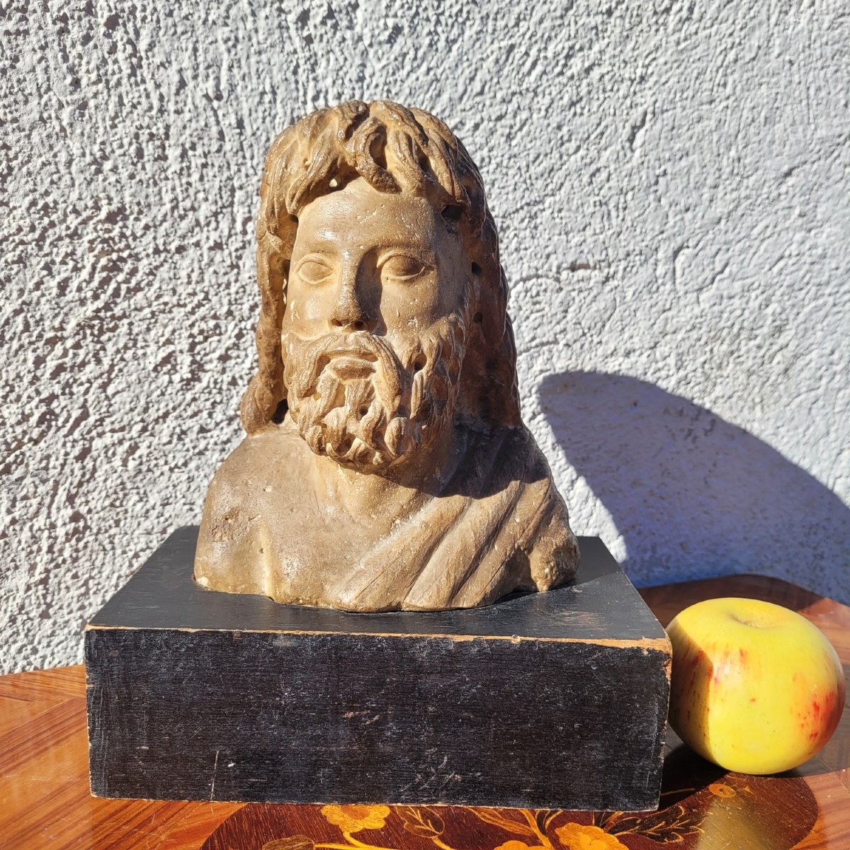 Carved Stone Bust, Italy, 15th Or 16th Century-photo-2