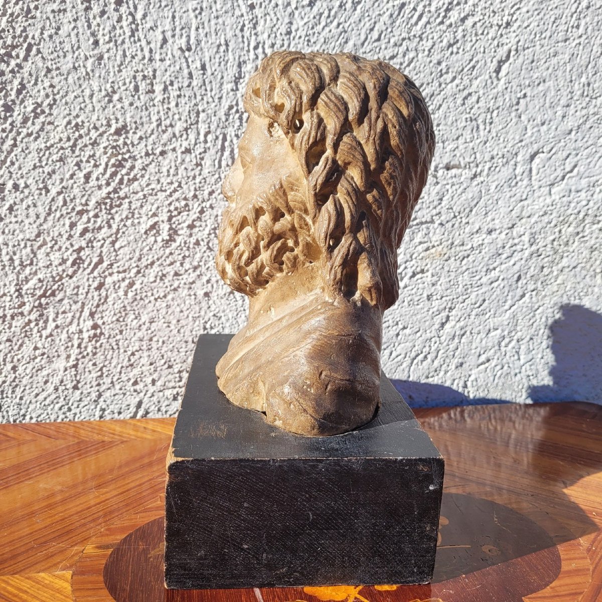 Carved Stone Bust, Italy, 15th Or 16th Century-photo-4