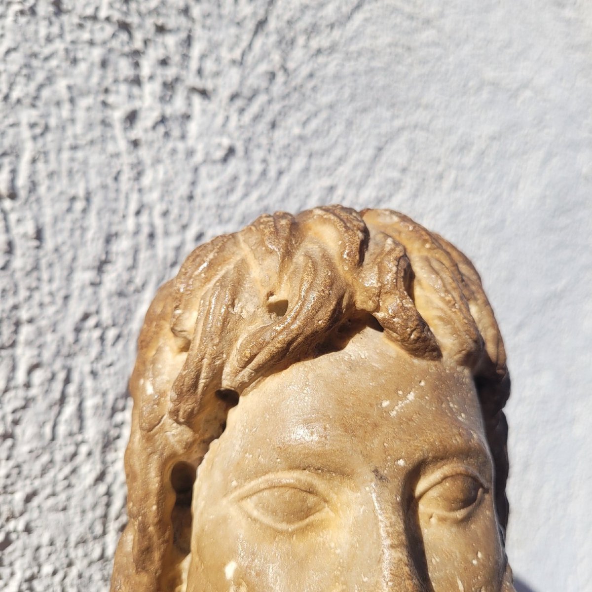 Carved Stone Bust, Italy, 15th Or 16th Century-photo-1
