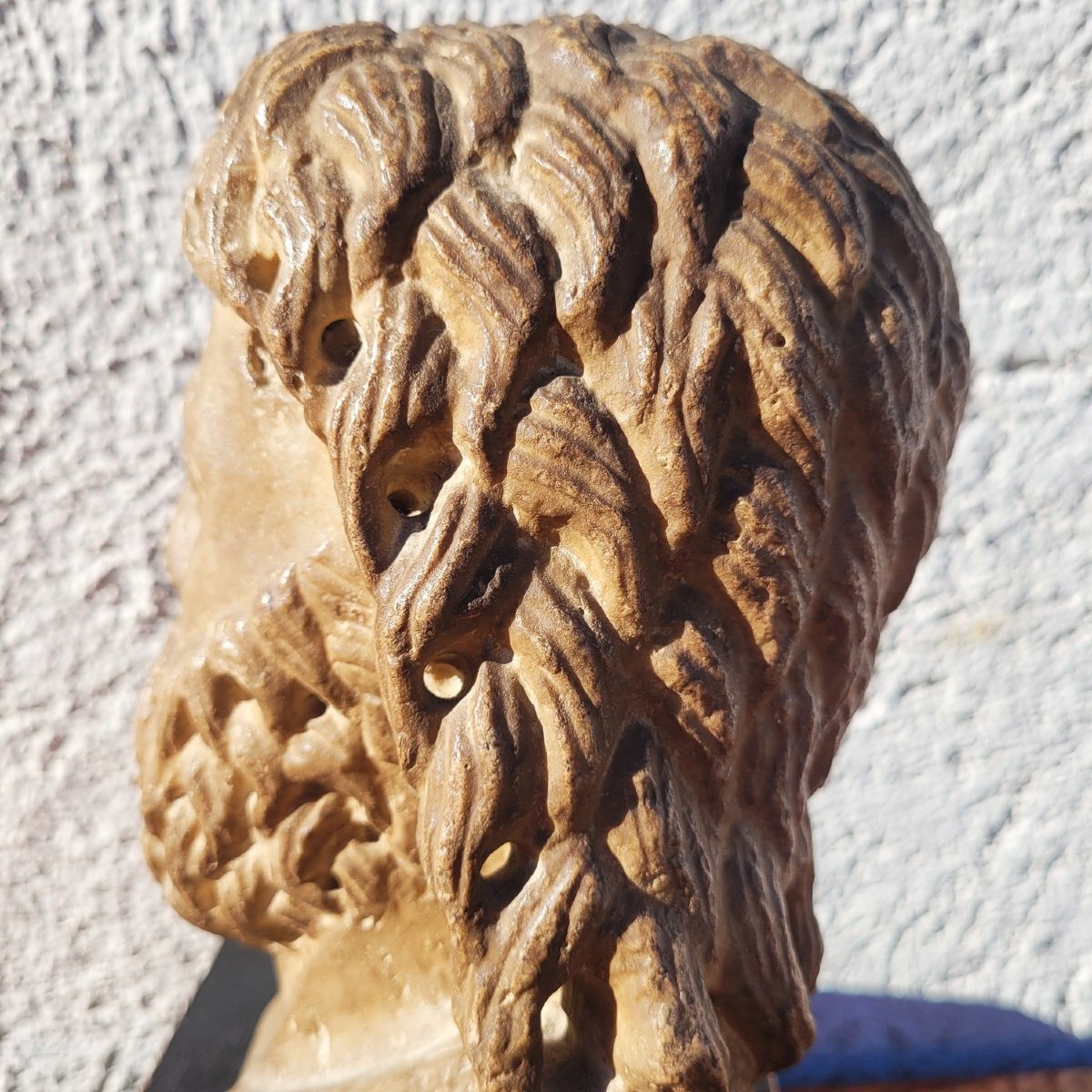 Carved Stone Bust, Italy, 15th Or 16th Century-photo-3