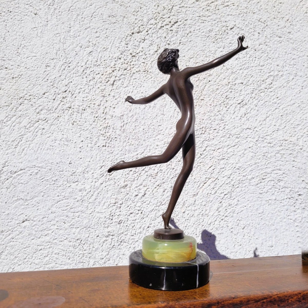 Lorenzl, danseuse en bronze, signée, Art déco, XXème siècle-photo-3