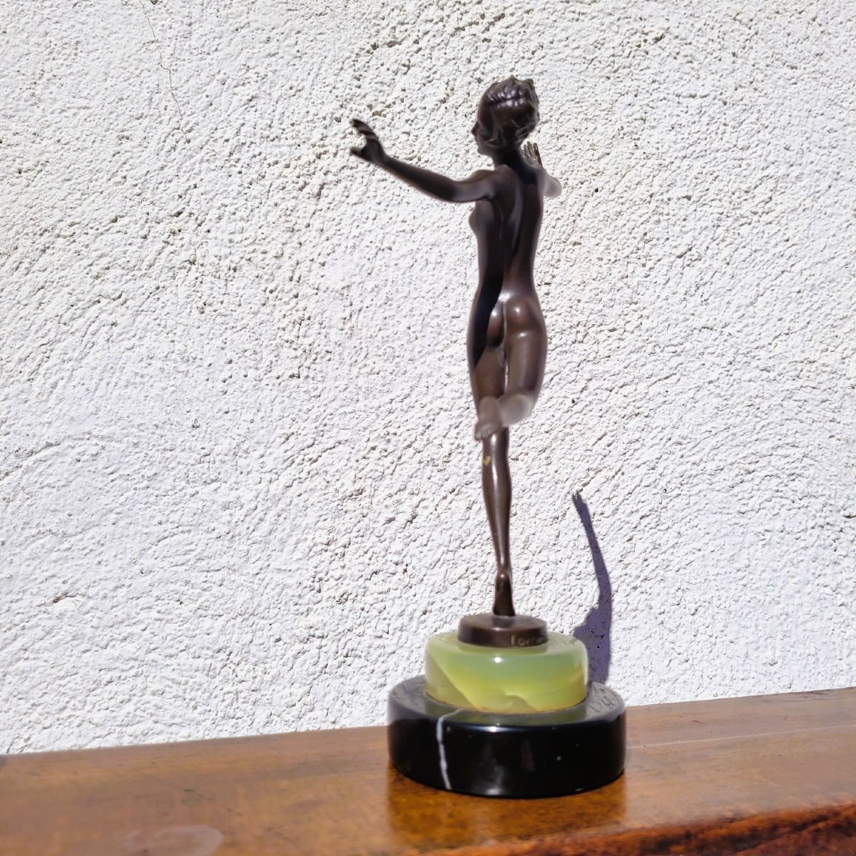 Lorenzl, danseuse en bronze, signée, Art déco, XXème siècle-photo-4
