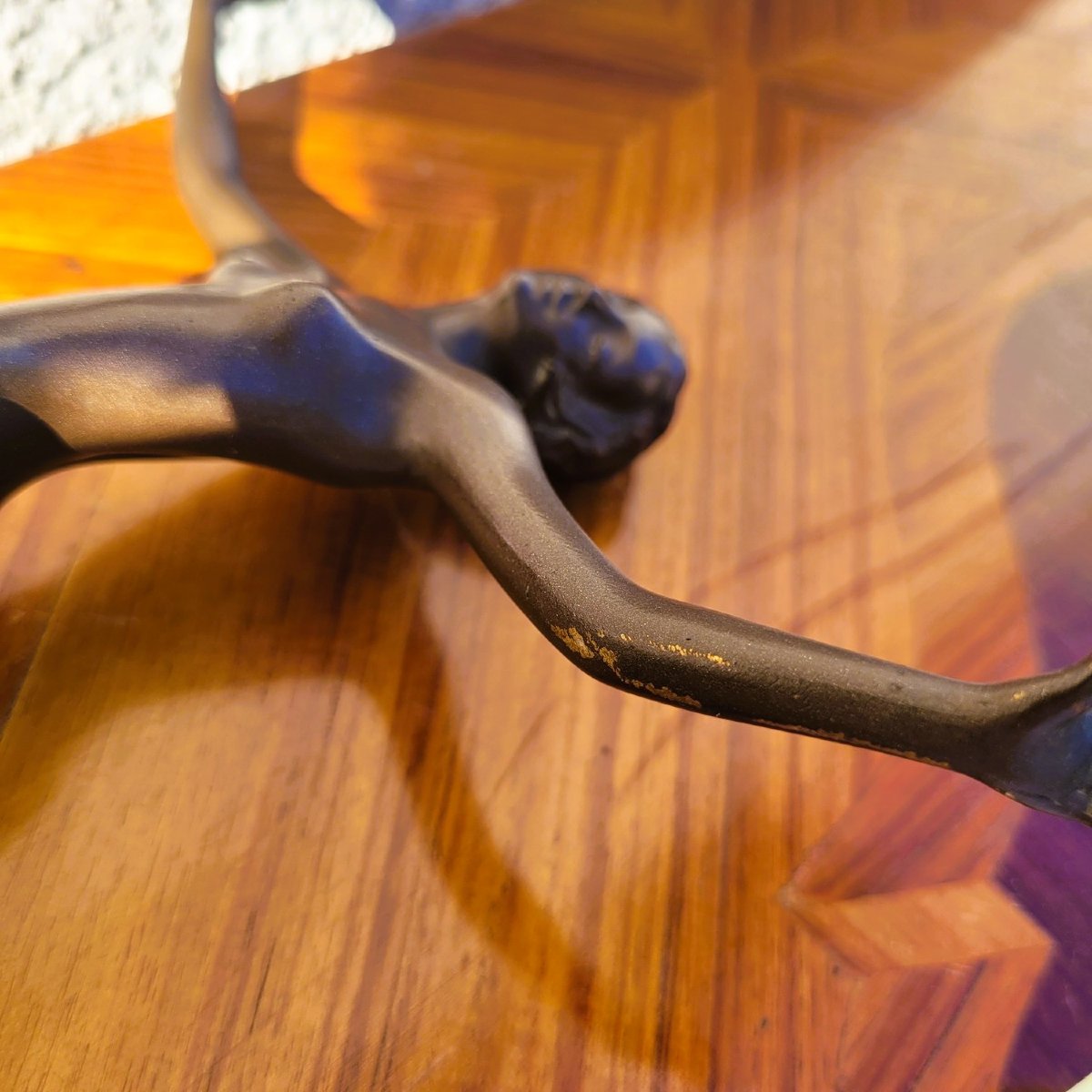 Lorenzl, danseuse en bronze, signée, Art déco, XXème siècle-photo-4
