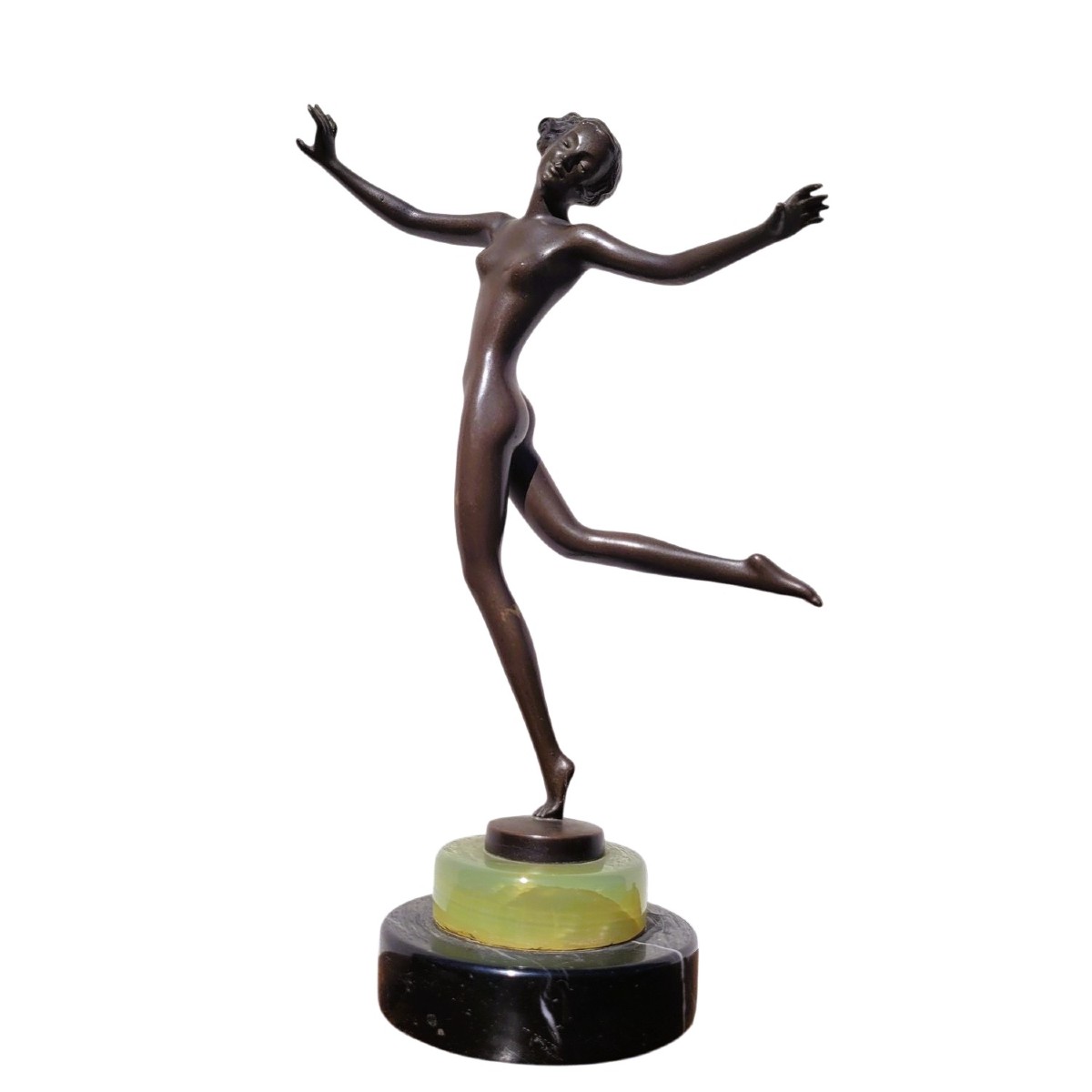Lorenzl, danseuse en bronze, signée, Art déco, XXème siècle