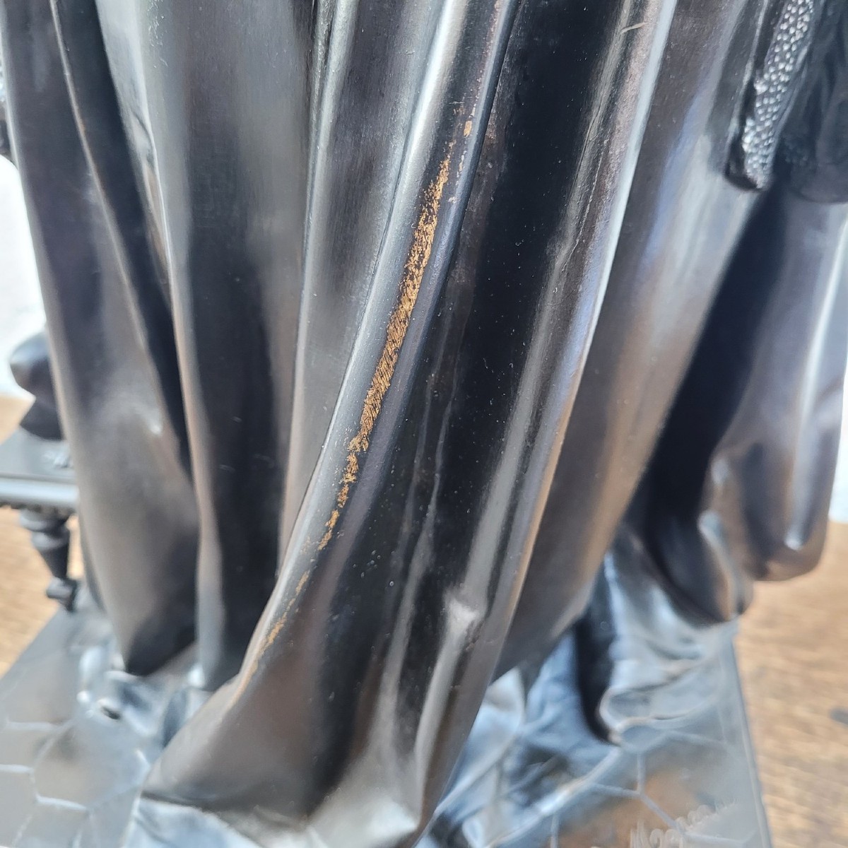 Math Moreau, Mary Stuart, H73cm, Bronze Signed, 19th Century-photo-4