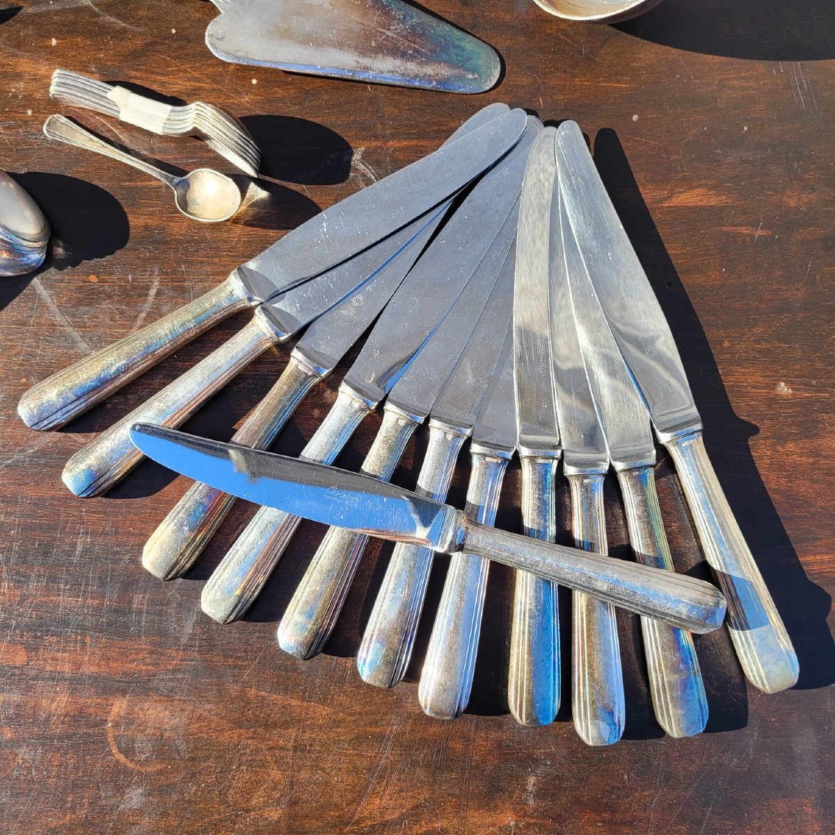 Christofle - Luc Lanel- Ménagère Boréal, métal argenté, art déco-photo-2