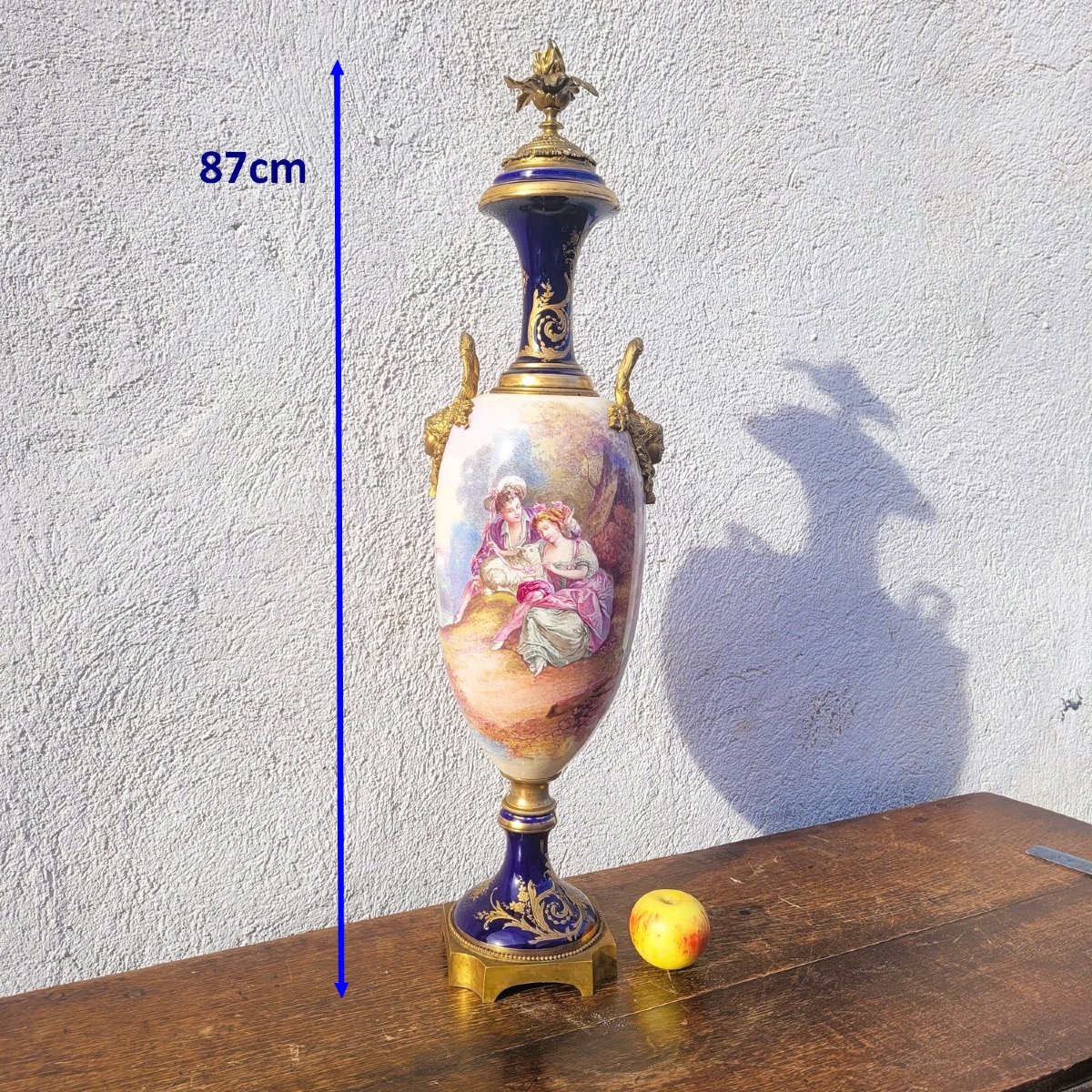 Large Vase H87cm, Porcelain And Bronze, 19th Century-photo-2