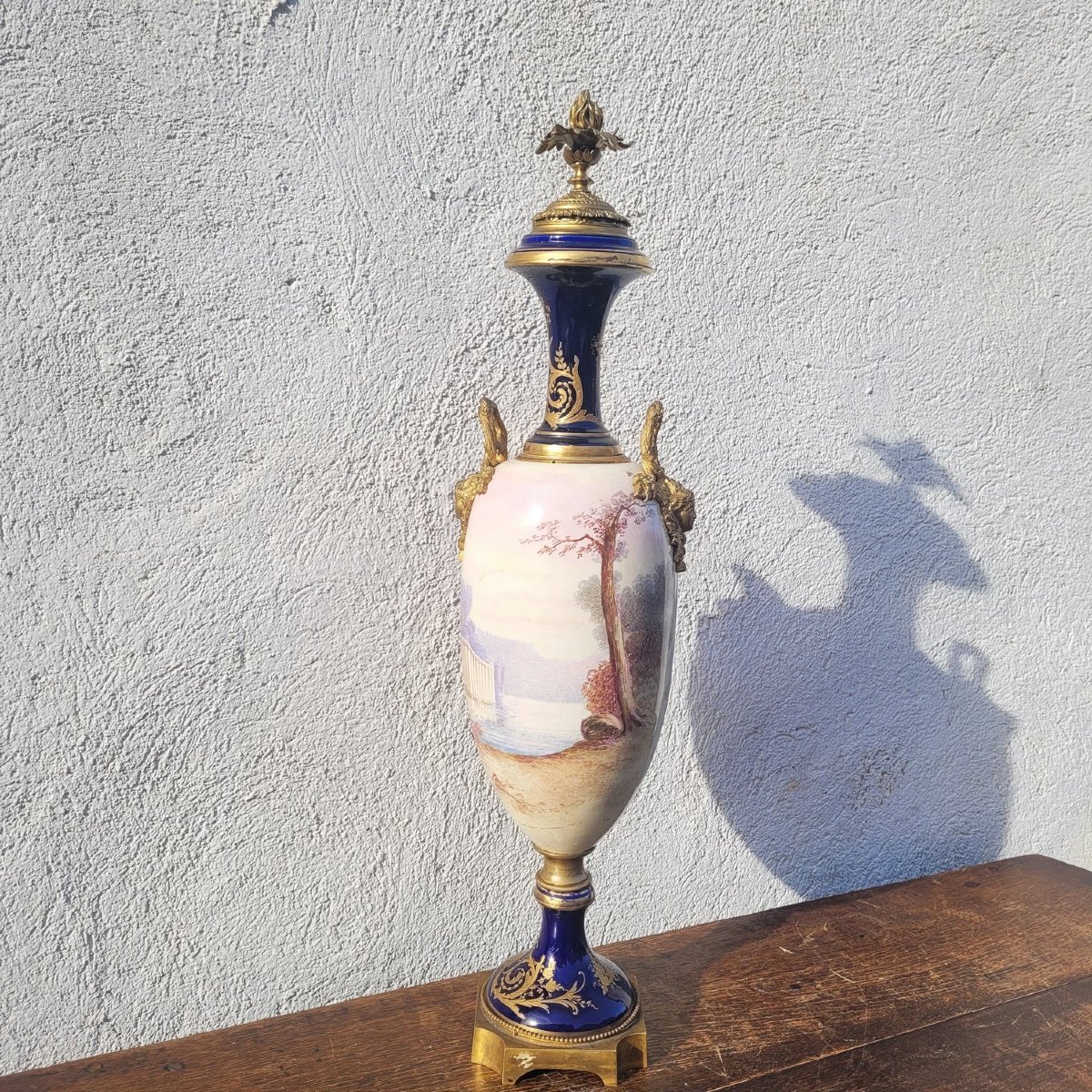Large Vase H87cm, Porcelain And Bronze, 19th Century-photo-5