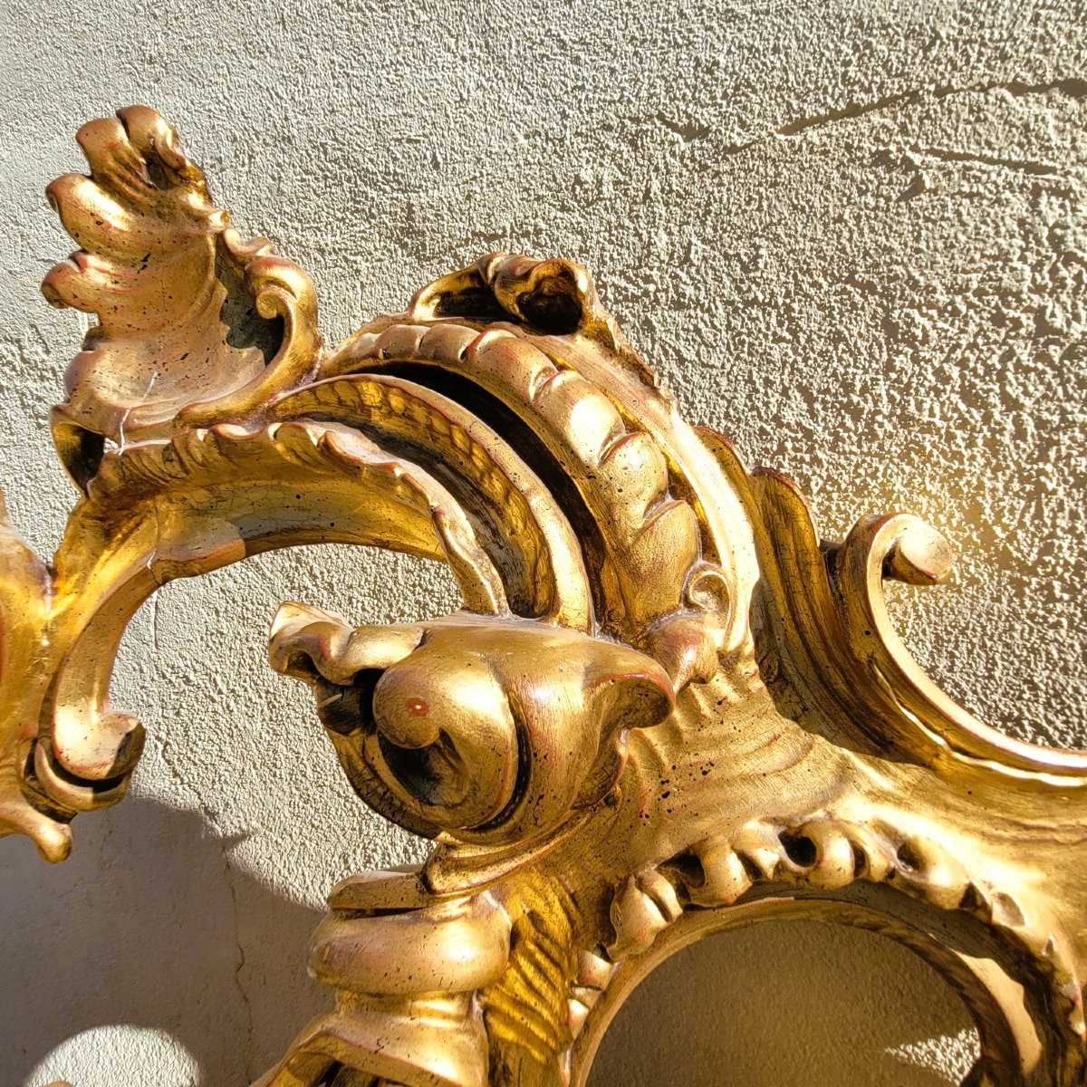 Large Carved Giltwood Headboard, H200cm, 20th Century-photo-3