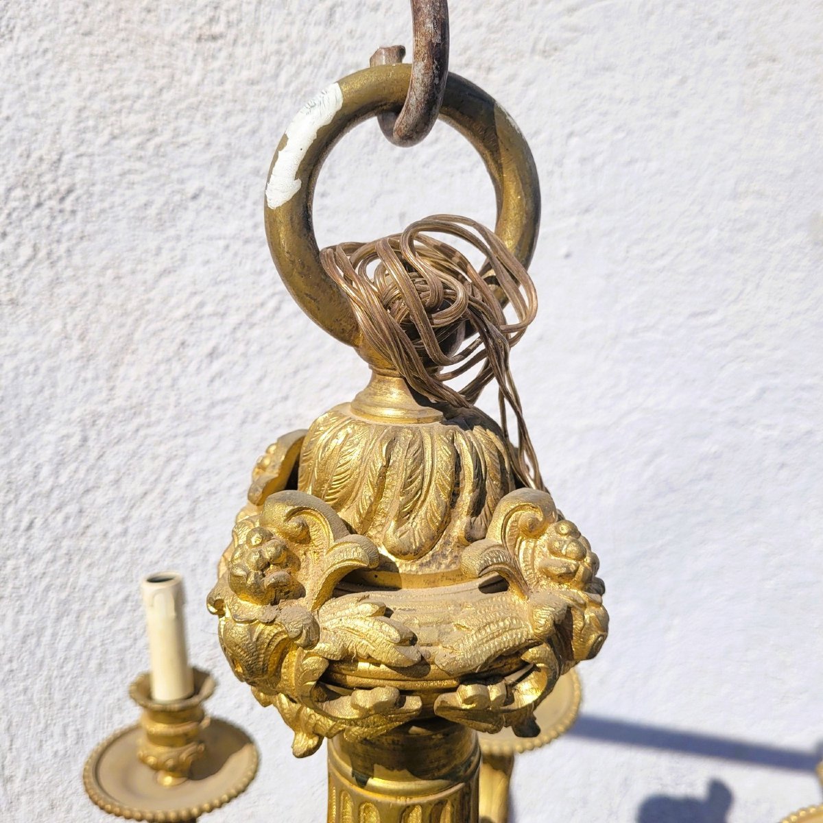 Mazarin Bronze Chandelier, H72cm, Early 20th Century-photo-2