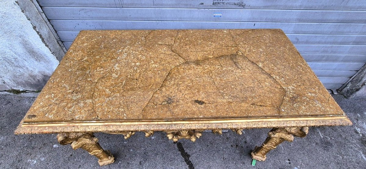 Large Center Table, L158cm, Piedmont, Louis XIV Period-photo-4