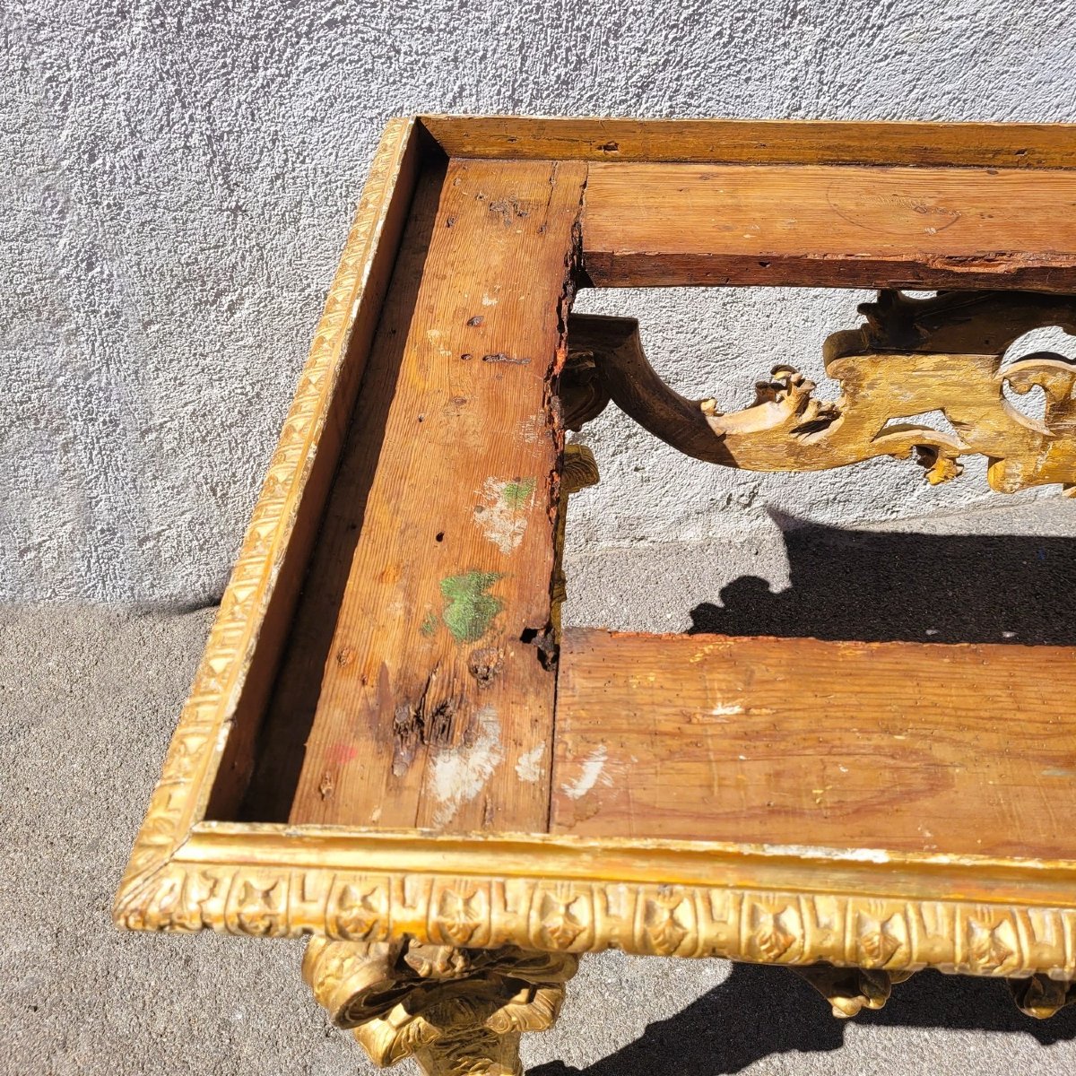 Large Center Table, L158cm, Piedmont, Louis XIV Period-photo-1