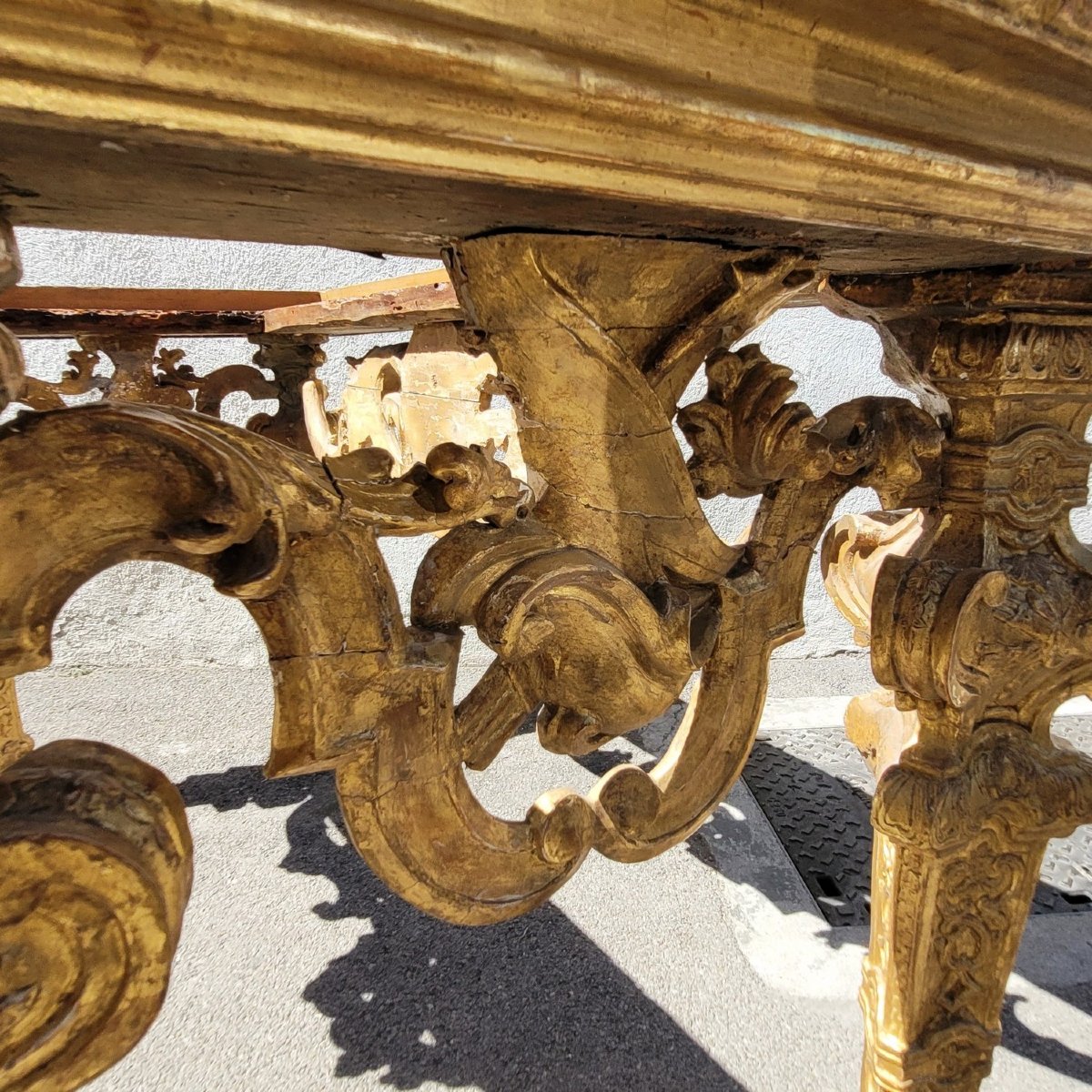 Large Center Table, L158cm, Piedmont, Louis XIV Period-photo-4