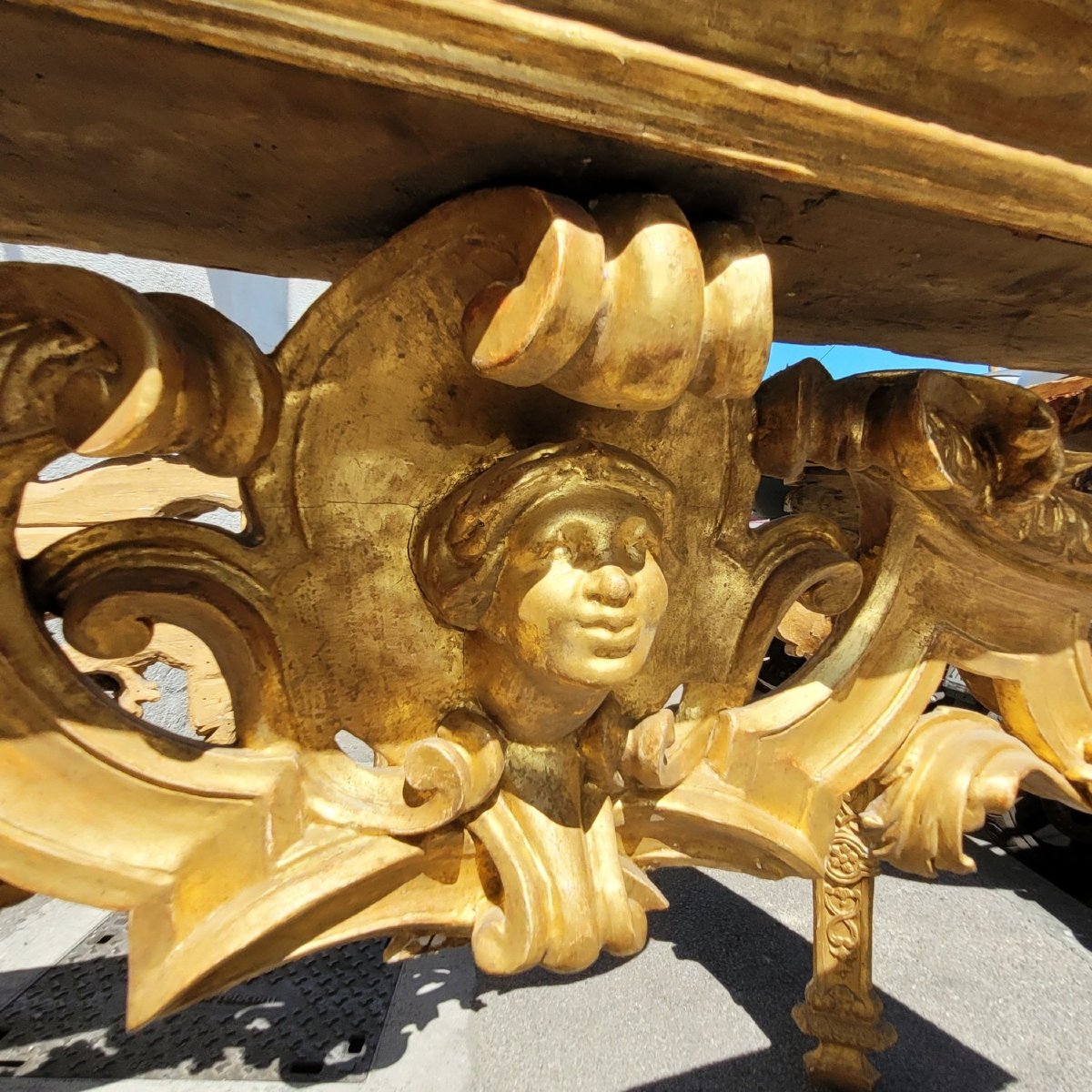 Large Center Table, L158cm, Piedmont, Louis XIV Period-photo-6