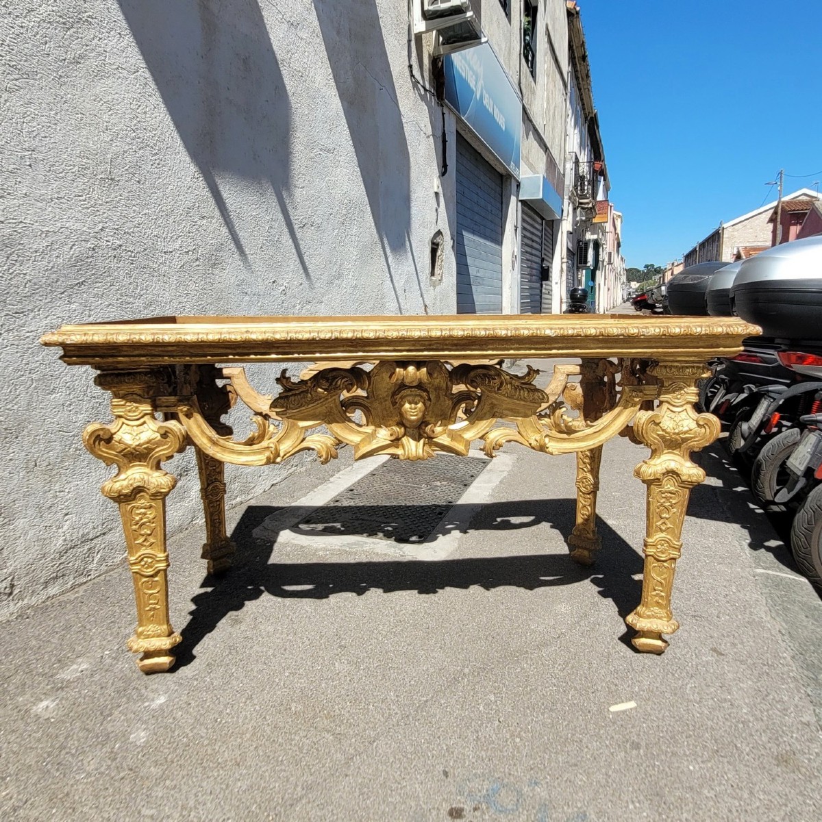 Large Center Table, L158cm, Piedmont, Louis XIV Period-photo-3
