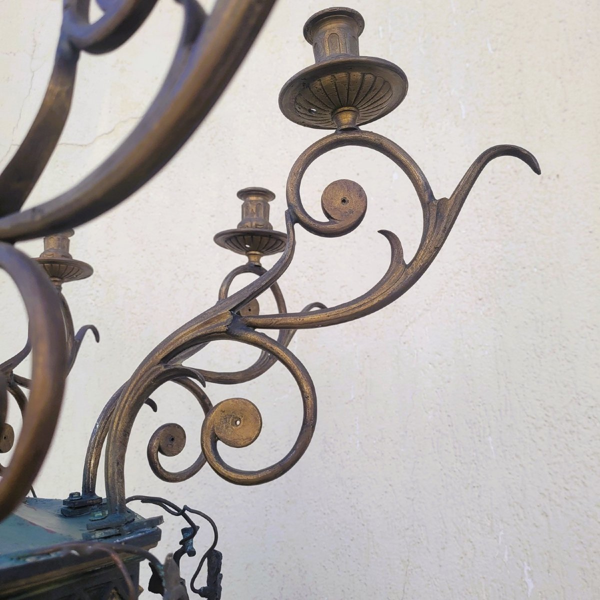 Grand candélabre H257cm, style gothique, début XIXème siècle-photo-2