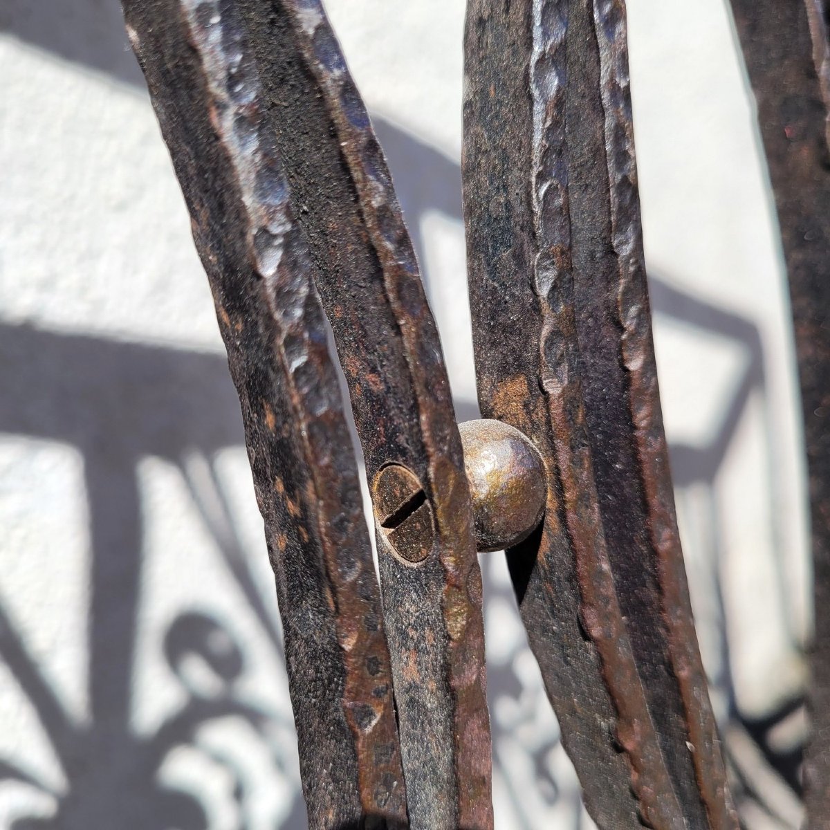 Suite Of 4 Wrought Iron Grills, Attributed To Edouard Schenck, Art Deco, 20th Century-photo-5