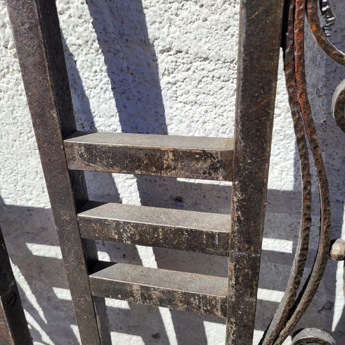 Suite Of 4 Wrought Iron Grills, Attributed To Edouard Schenck, Art Deco, 20th Century-photo-7