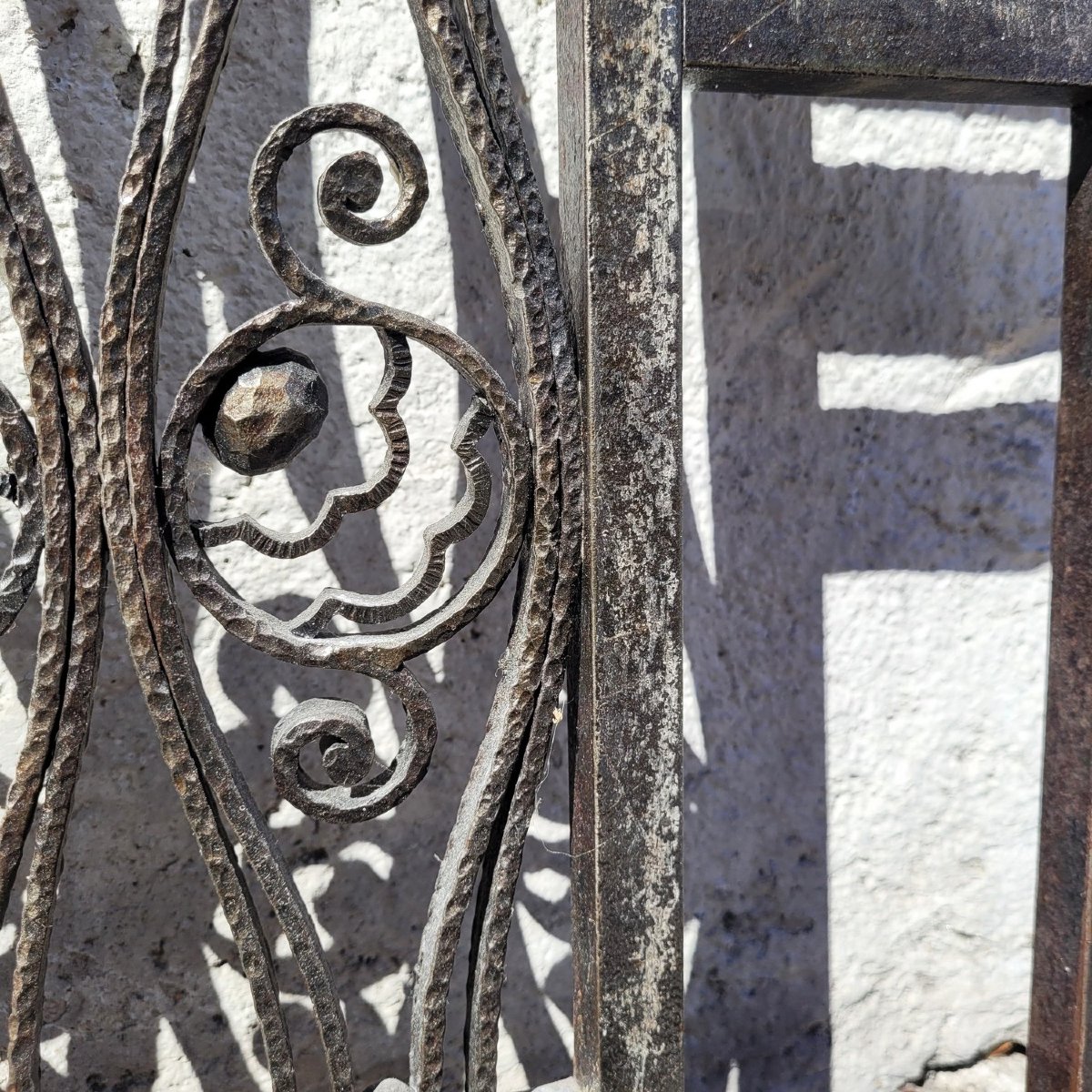 Suite Of 4 Wrought Iron Grills, Attributed To Edouard Schenck, Art Deco, 20th Century-photo-8