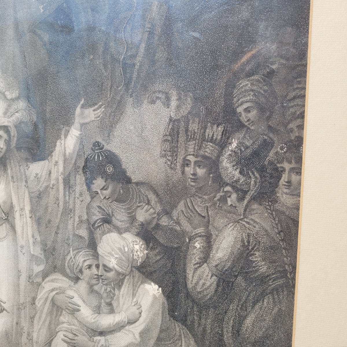 Departure Of Tippoo's Sons From Zenana, 78 X66cm, Large Framed Engraving, Late 18th Century-photo-3