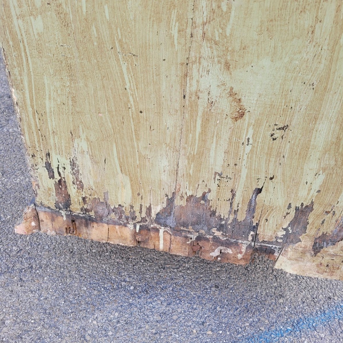 Banc-coffre à haut dossier laqué vert, Italie début XIXème siècle-photo-7