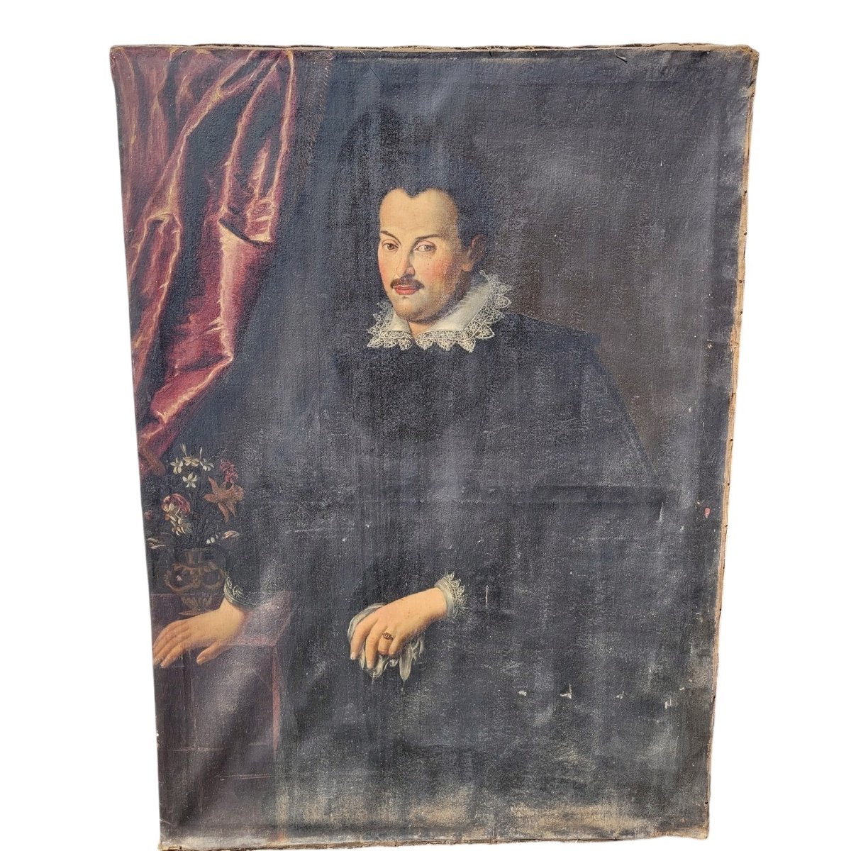 Portrait Of A Gentleman In A Black Suit, 17th Century Period