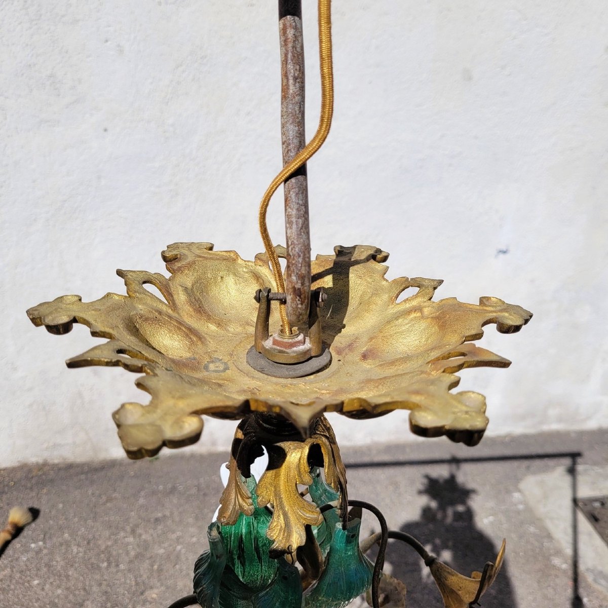 Lustre dit au Liseron, H73cm, début XXème siècle-photo-4