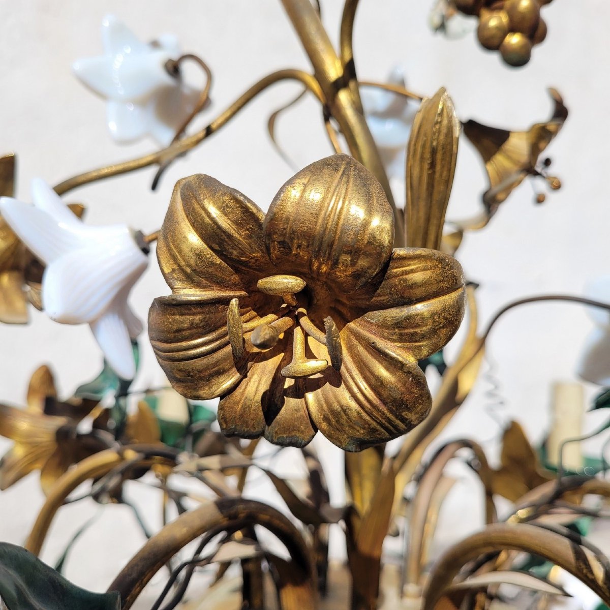 Lustre dit au Liseron, H73cm, début XXème siècle-photo-3