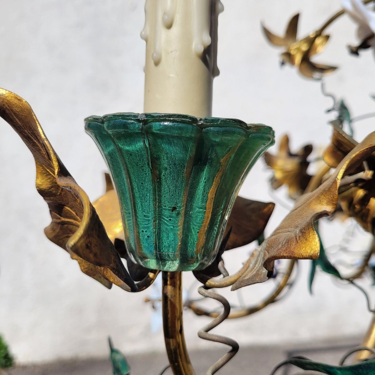 Lustre dit au Liseron, H73cm, début XXème siècle-photo-4