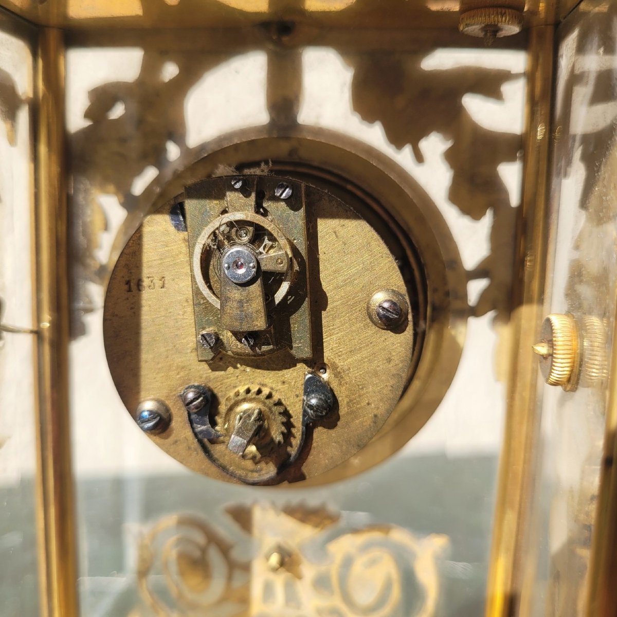Pendule en bronze et marbre blanc, de style Louis XVI, XIXème siècle-photo-6
