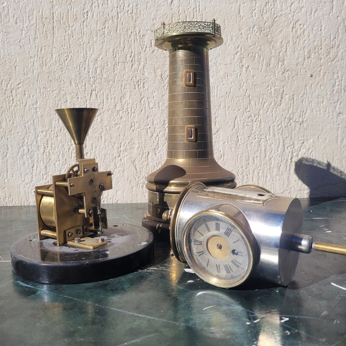 Bronze Lighthouse Clock, Italy, Late 19th–early 20th Century-photo-4