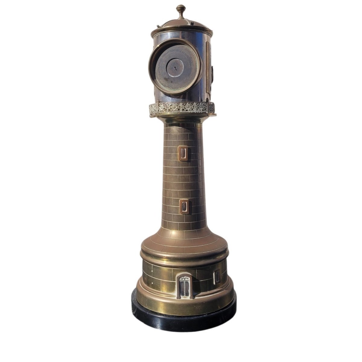 Bronze Lighthouse Clock, Italy, Late 19th–early 20th Century