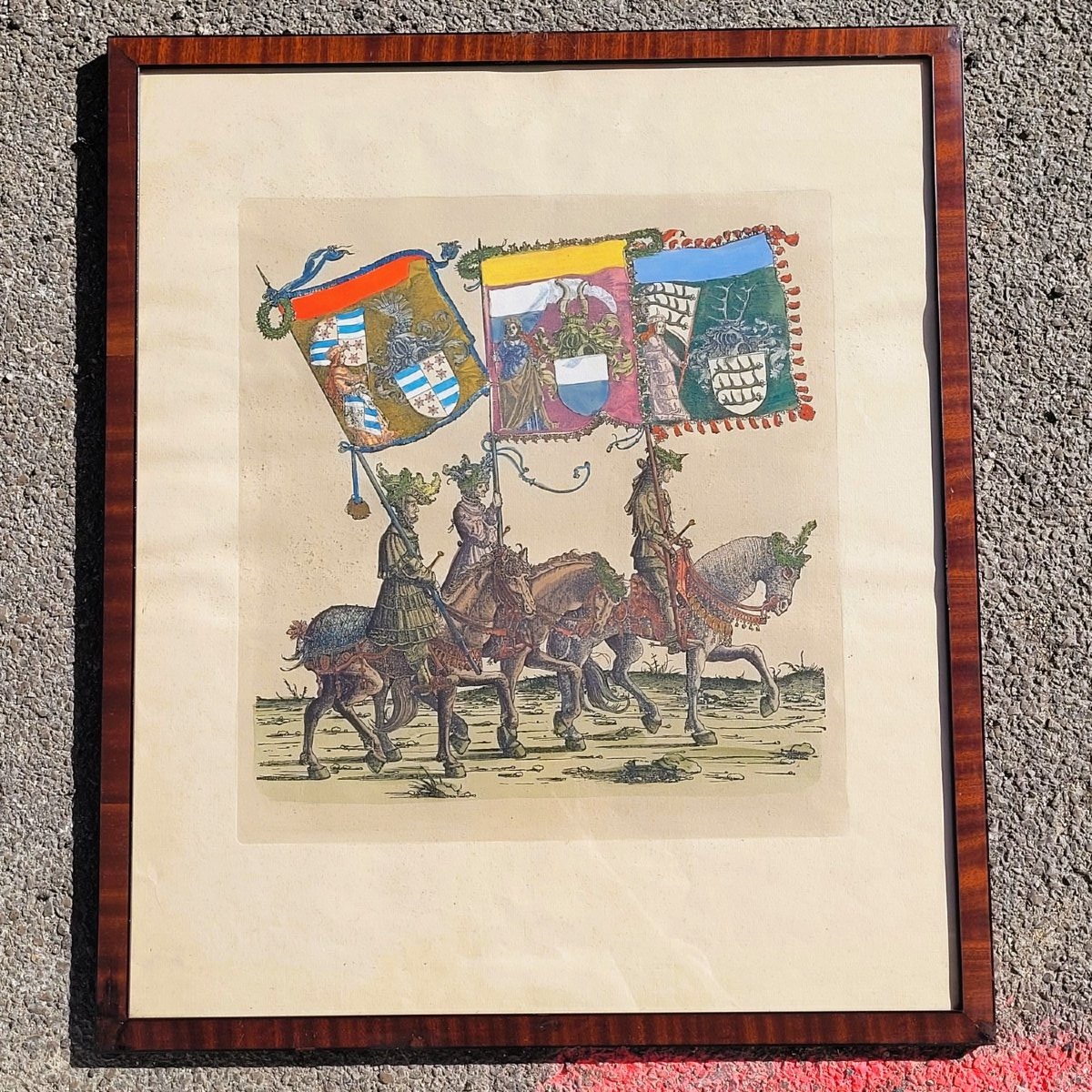 Triomphe de Maximilien, Suite de 4 gravures colorées, XIX/XXème siècle-photo-3